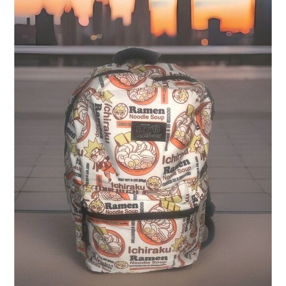 -Naruto Ichiraku Ramen Noodle 17" Backpack with Laptop Sleeve,& bottle pocket - Picture 1 of 8